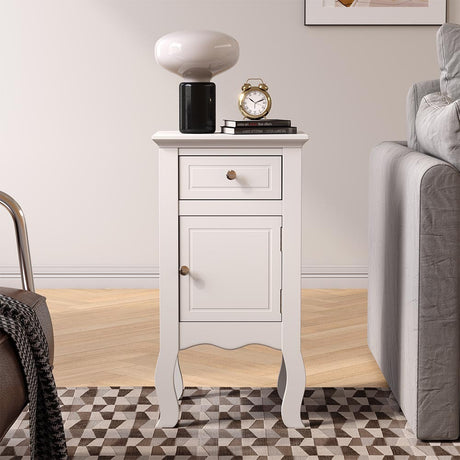 Wooden Bedside Table Nightstand with Drawer