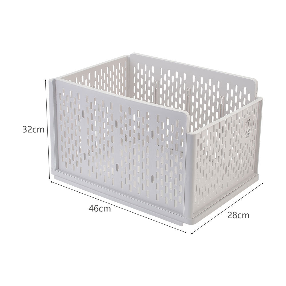 Plastic Stackable Clothes Storage Basket Drawer Organizer