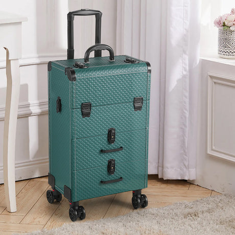 Expandable 3in1 Cosmetic Trolley Case Beauty case Makeup Case on Wheels