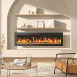 50 Inch Wall Mount Freestanding Electric Fireplace 9 Flame Colors with Remote Control