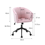 Velvet Swivel Office Task Chair