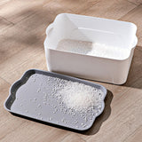 Set of 4 Plastic Storage Boxes with Lids in White