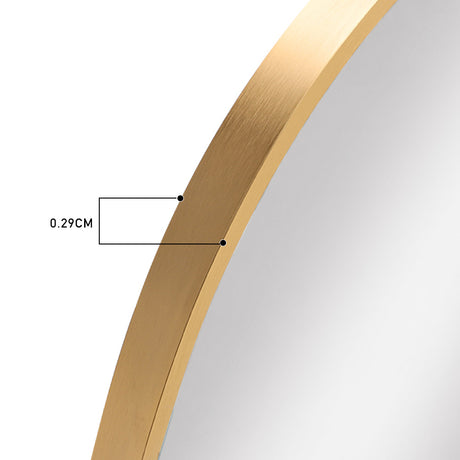 50x70cm  Golden Oval Nordic Wrought Iron Bathroom Mirror
