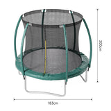 Dark Green 6FT Outdoor Enclosure Trampoline with Ladder