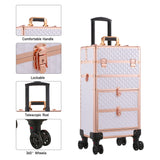 Expandable 4in1 Cosmetic Trolley Case with Detachable Beauty Storage Box