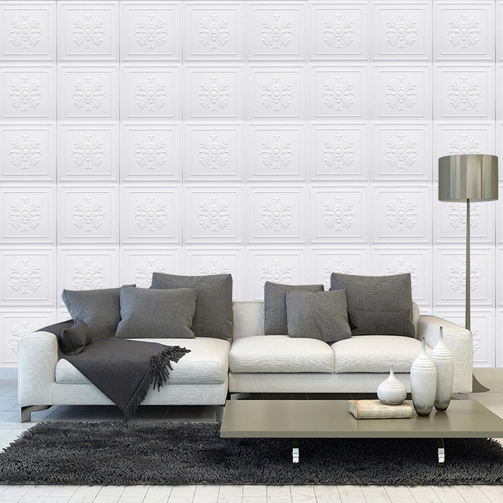 12 Pack PVC 3D Wave Wall Panels Decorative Tiles