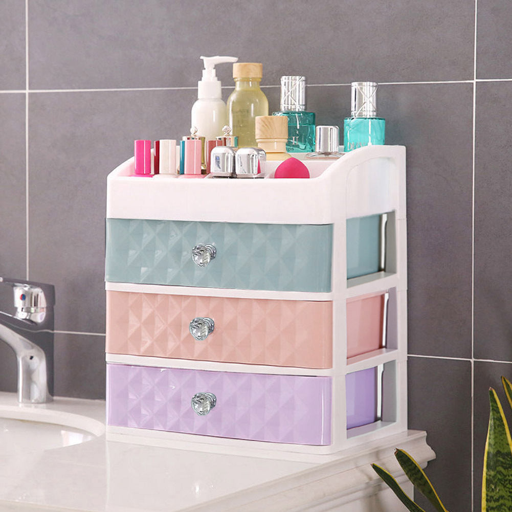 Makeup Jewellery Organizer Container Storage Box with 3 Drawers