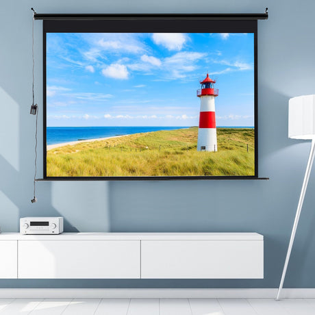 84 Inch HD Electric Pull Down Projector Screen