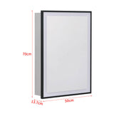 Black Frame LED Illuminated Bathroom Touch Sensor Mirror Cabinet