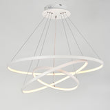 Modern 3 Circle Shape LED Chandelier Ceiling Light , 40+60+80CM  Dimmable