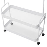 White Clothes Drying Rod Storage Rack