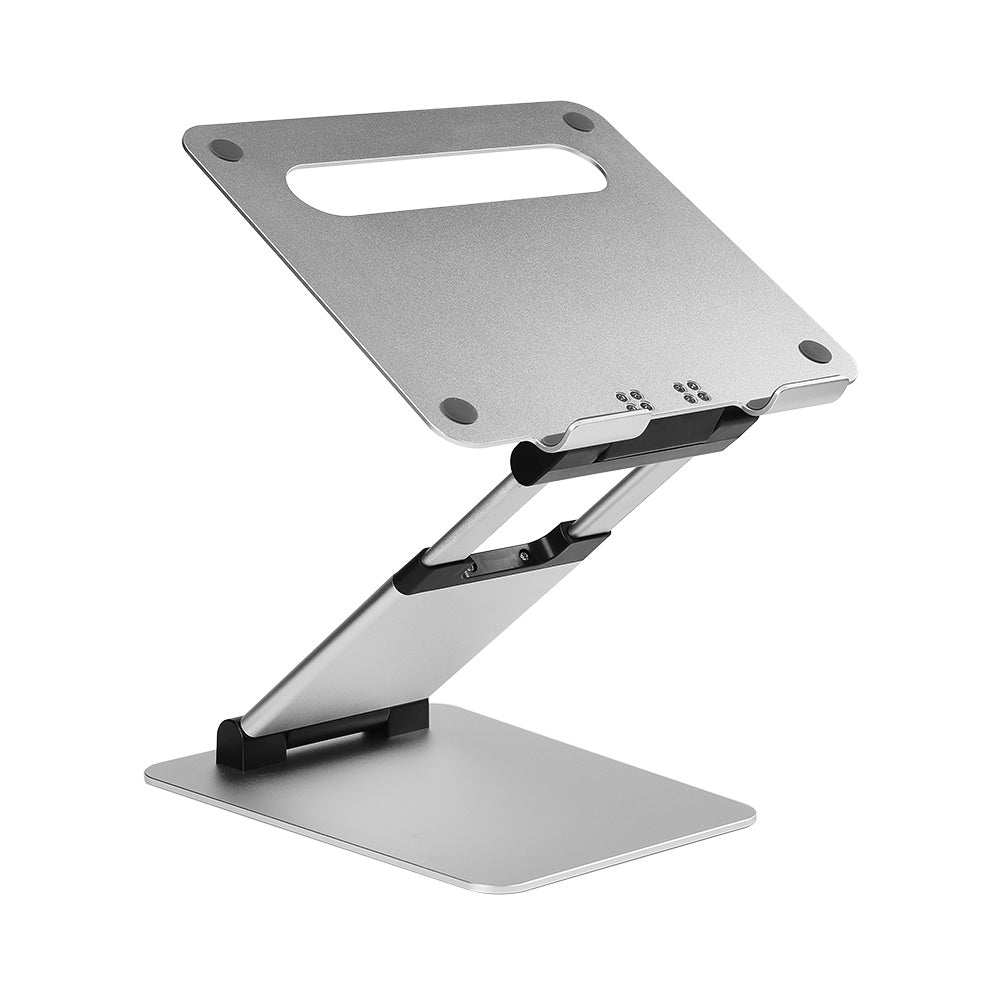 Grey Aluminum Ergonomic Portable Laptop Riser