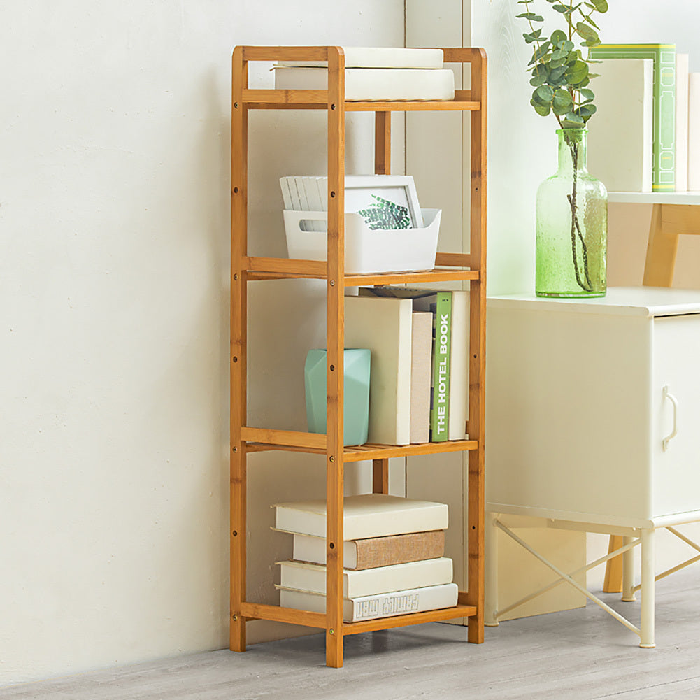 4 Tier Wood Bookcase Display Stand, 100x35x25CM