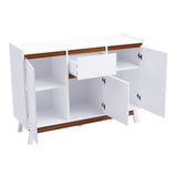 White Storage Living Room Sideboard with Drawers