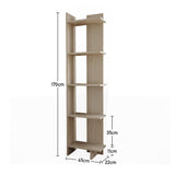 5 Tier Corner Storage Bookshelf Shelving Unit Maple