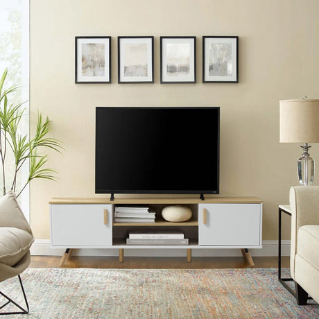 140cm W  x 45cm H TV Stand with Open Shelf