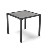 Grey 80cm Square Outdoor Dining Table with Parasol Hole