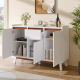 White Storage Living Room Sideboard with Drawers