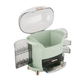 Green Large Makeup Storage Box Organizer with Drawers