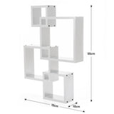 White Cube Living Room Wooden Storage Shelf