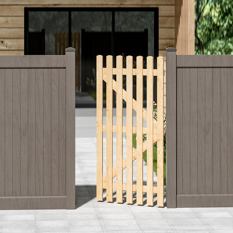 180cm Garden Wood Fence Gate with Latch