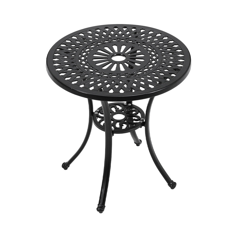 Cast Aluminum Round Patio Dining Table for Outdoor Garden