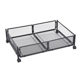 Black Metal Underbed Wheeled Storage Container