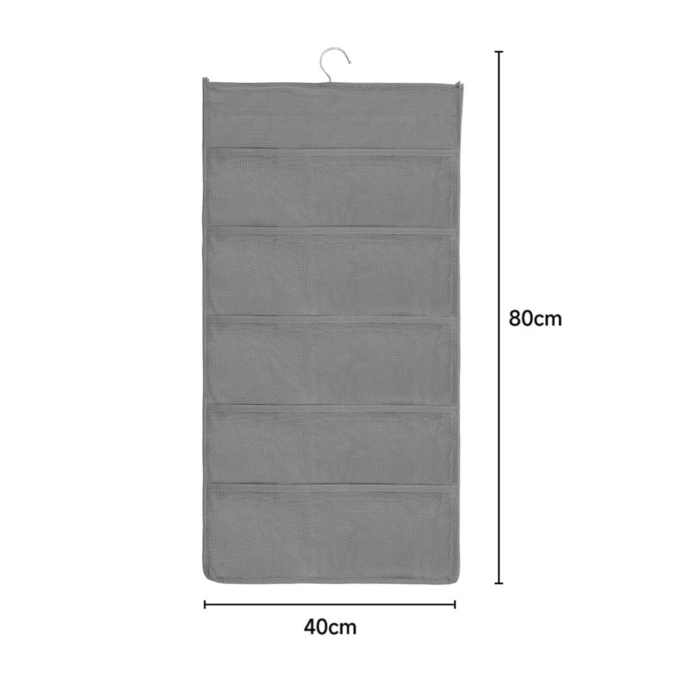 Grey Versatile Double Sided Fabric Hanging Storage Bag