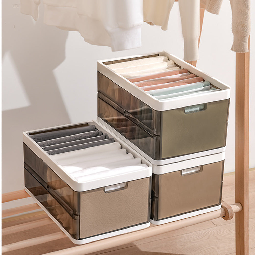 Folding Clothes Drawer Storage Box with Dividers