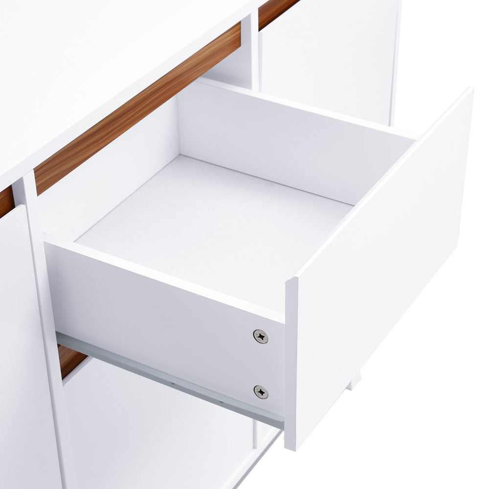 White Storage Living Room Sideboard with Drawers