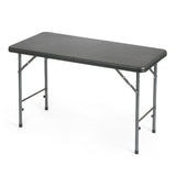 Black Rectangular Plastic Outdoor Folding Camping Table