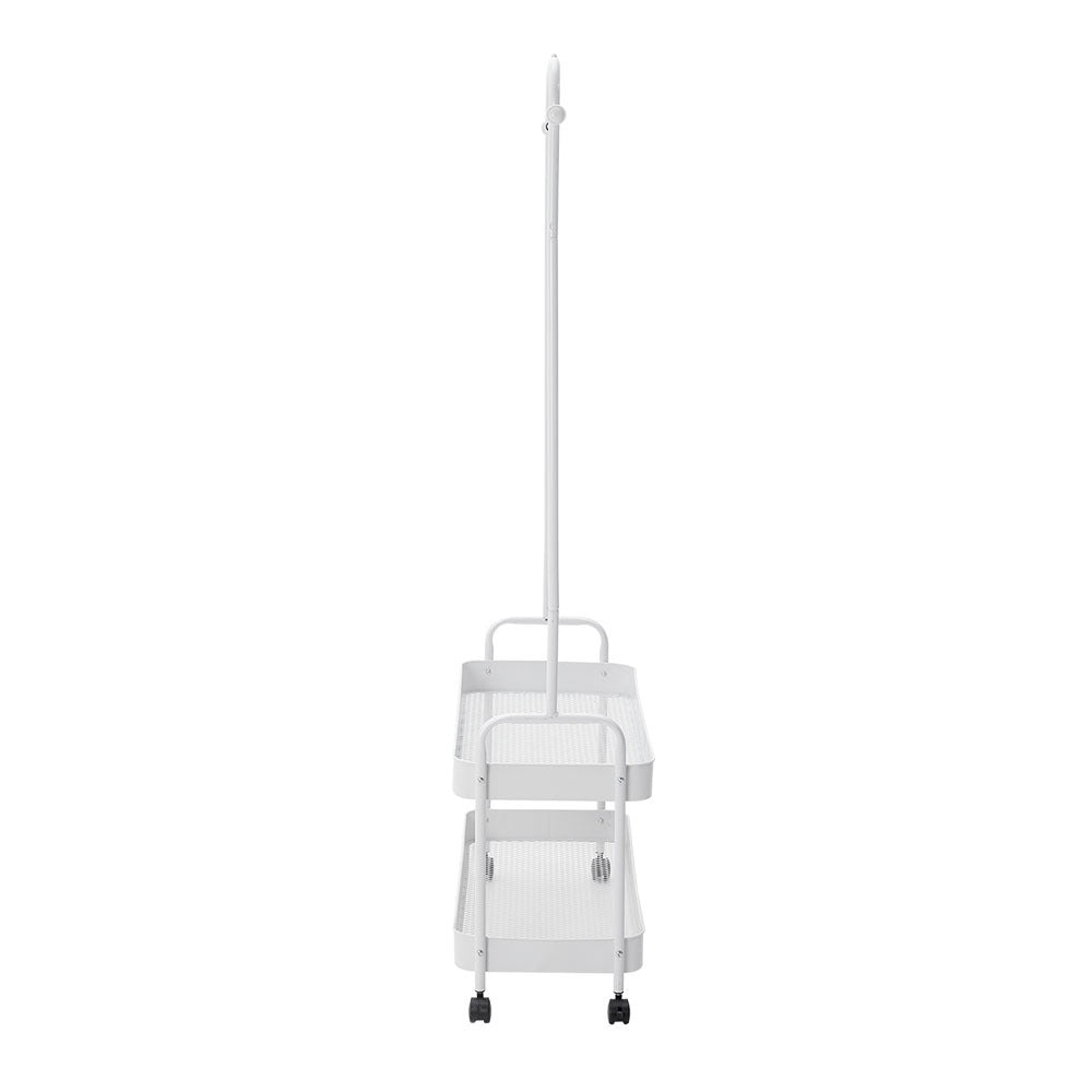 White Clothes Drying Rod Storage Rack