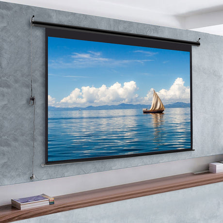 72 Inch HD Electric Pull Down Projector Screen
