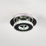 220V LED Crystal Ceiling Light Pendant Chandelier Lamp, 12W Round 20CM