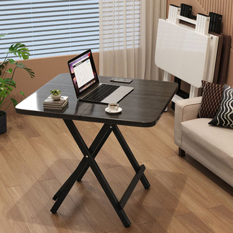 Black 80x80cm Folding Wooden Dining Table