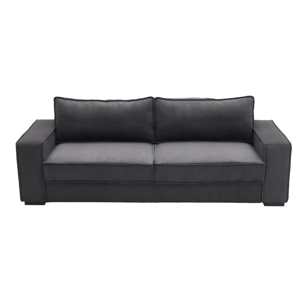 2.3m W Dark Grey Modern Comfortable Living Room 3 Seater Sofa