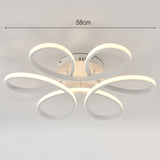 LED Dimmable Ceiling Light Floral Pendant Chandelier With Remote, 58CM