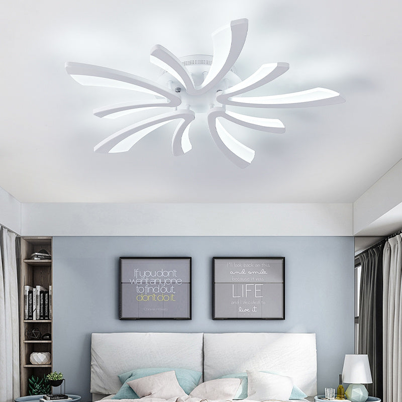 Modern V Shape LED Chandelier Ceiling Light,5 Head Cool White