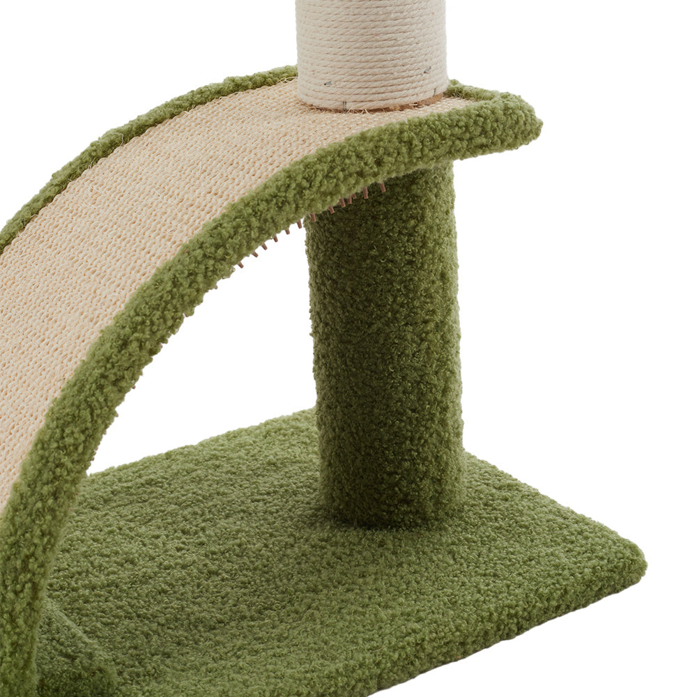 Green Tree Sisal Cat Sratching Post with Backscratcher