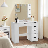 Hollywood Dressing Table with LED Lighted Mirror