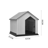 Grey Small Waterproof Plastic Dog House Pet Kennel