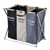 3 Grid Foldable Laundry basket X Shaped Structure