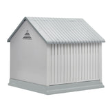 White Waterproof Plastic Dog House Pet Kennel with Door