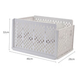 Off White Plastic Clothes Storage Basket Drawer Organizer