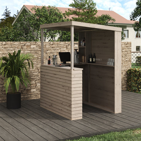 Outdoor Solid Wood Garden Bar