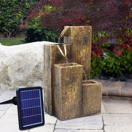 Solar Powered Freestanding Garden Falls Fountain