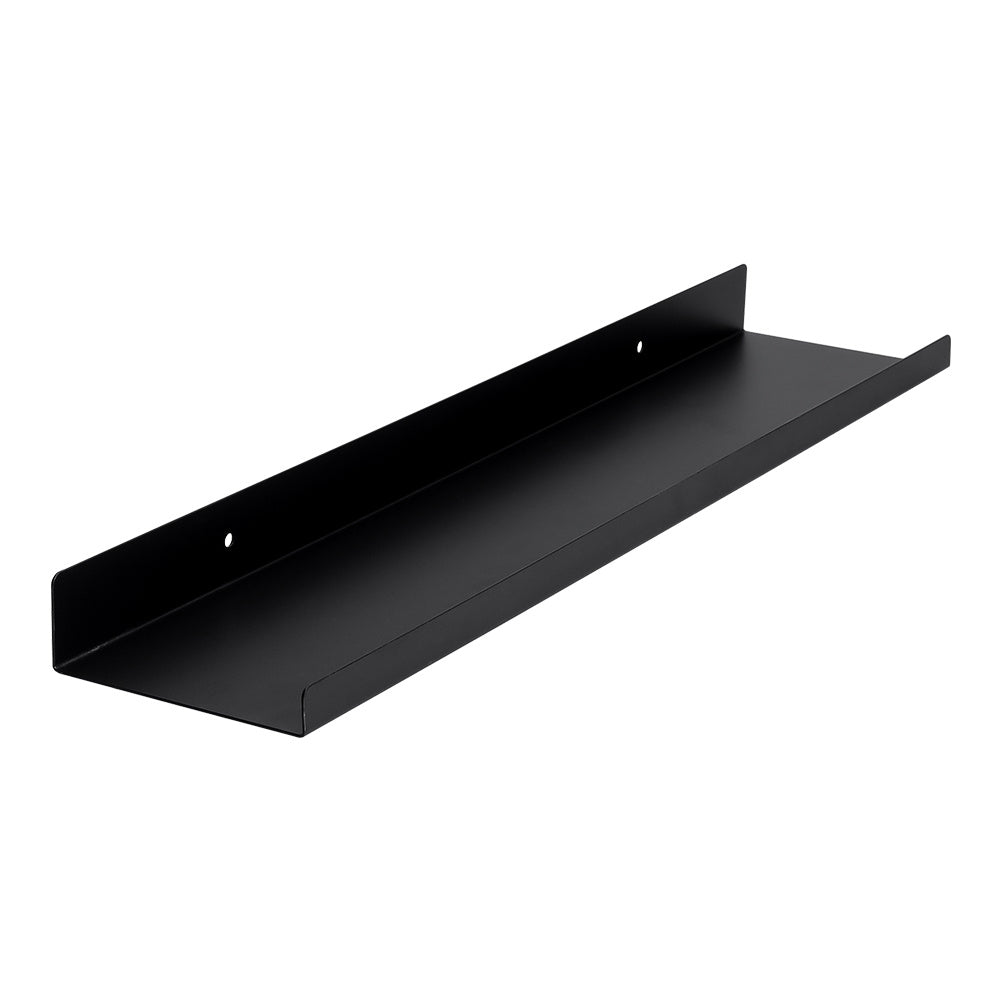 Black Modern L Shaped Wall Floating Shelf