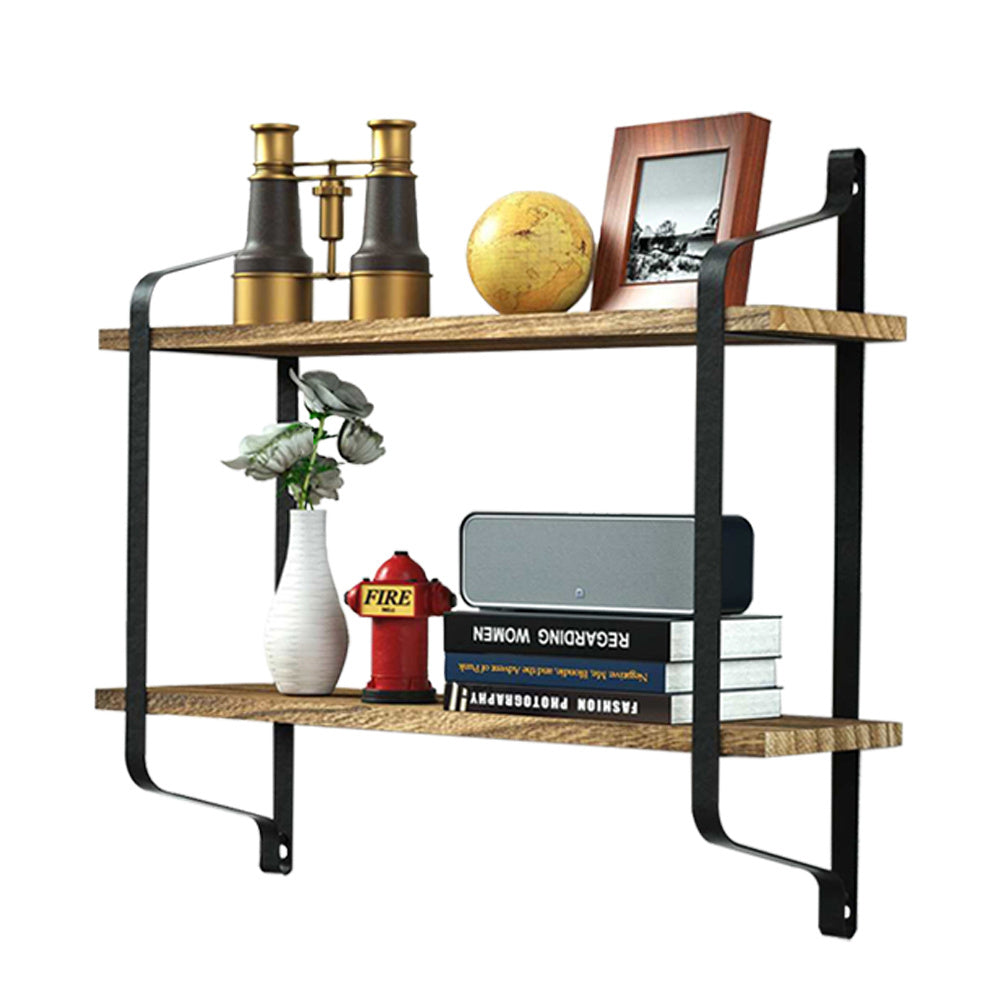 2 Tier Industrial Retro Wall Shelf