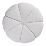 Round Shape Teddy Fabric Footstool