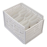 Off White Plastic Clothes Storage Basket Drawer Organizer